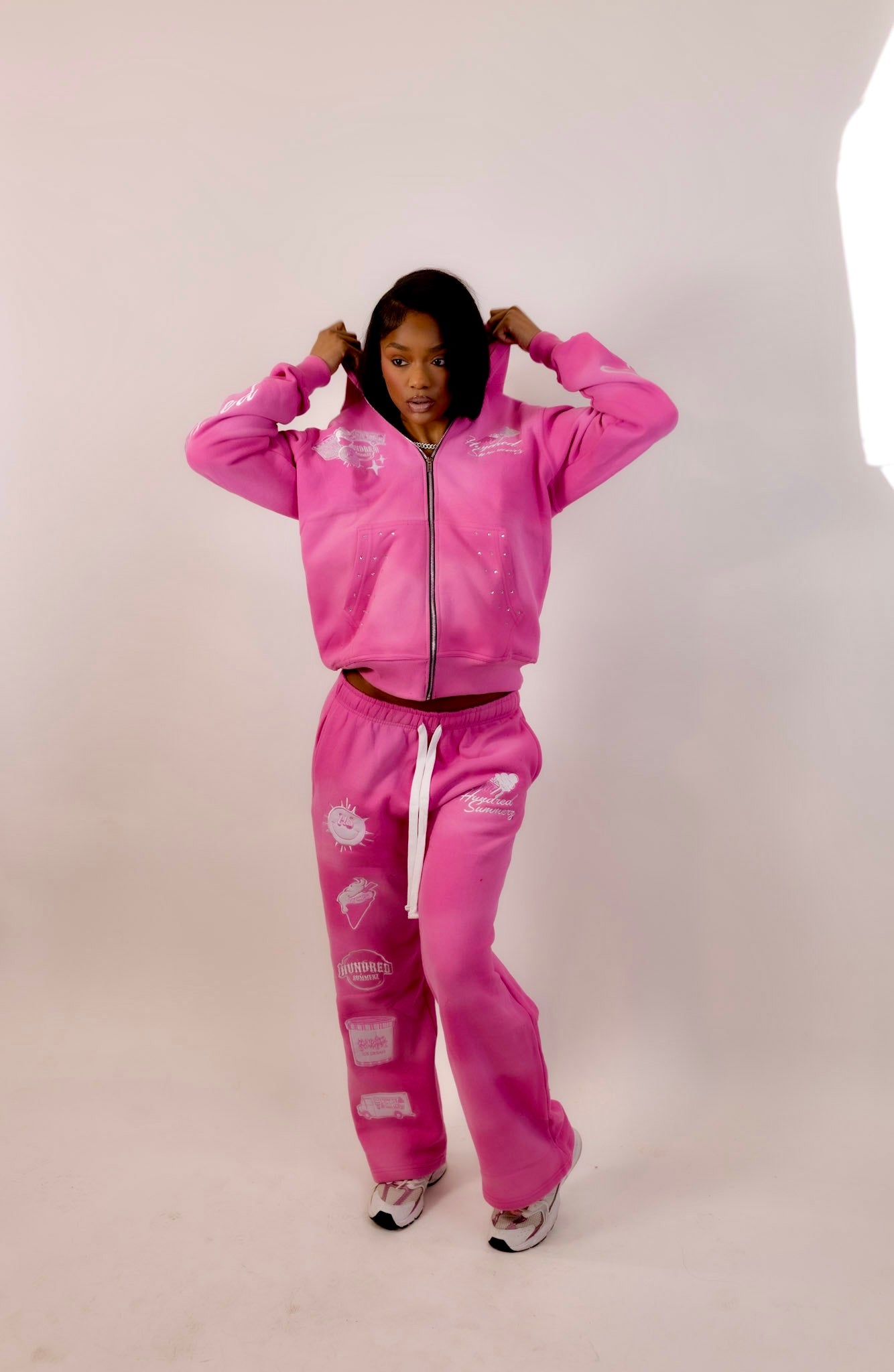 Hundred Girlz Sweat Pants "Pink"