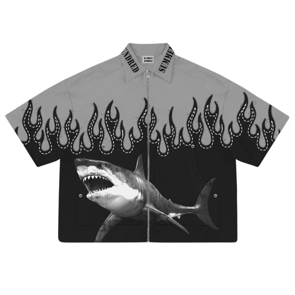 Swimming with the sharks zip up tees