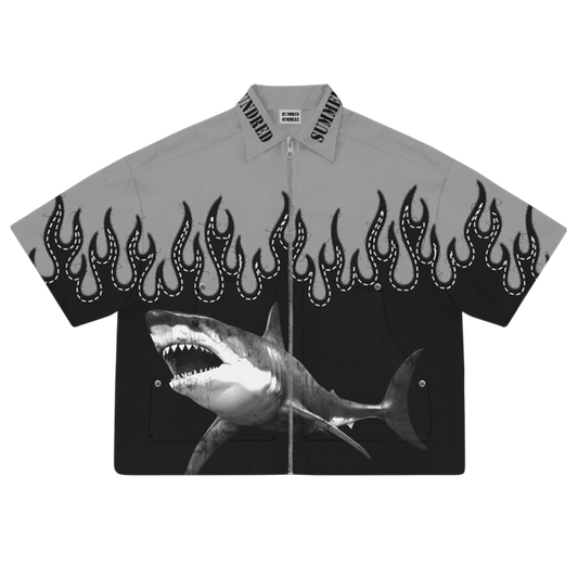 Swimming with the sharks zip up tees