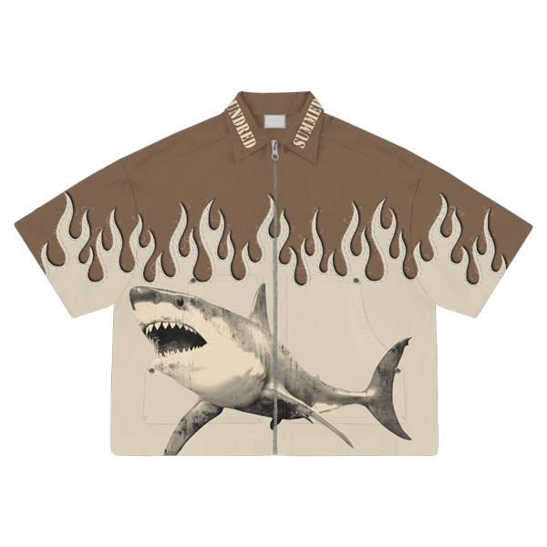 Swimming with the sharks zip up tees