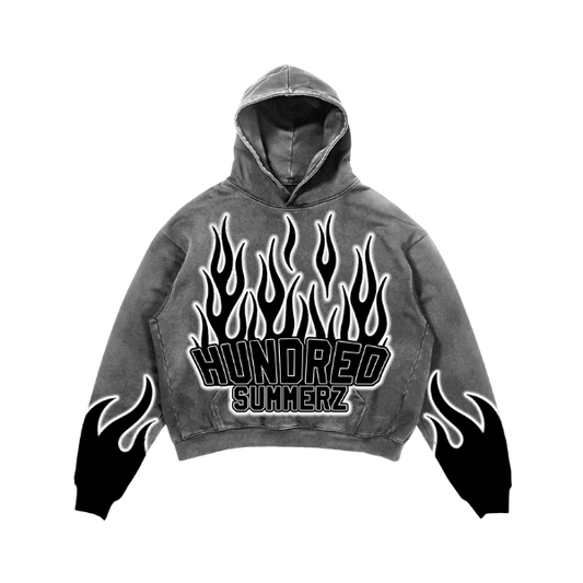 Up In Flames Hoodie (Grey)